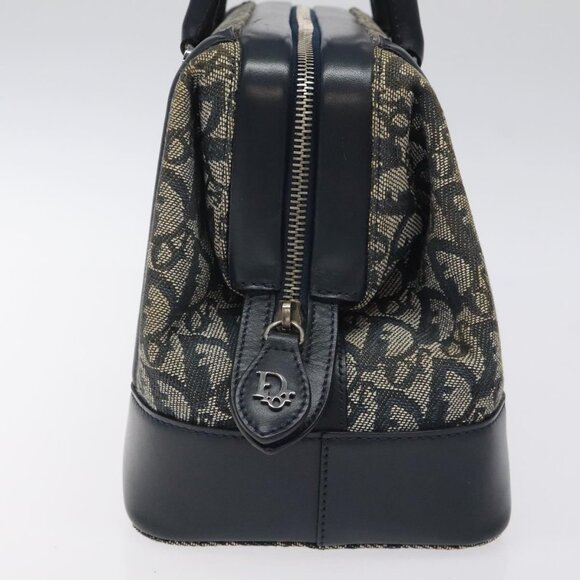 Christian Dior Trotter Canvas Hand Bag Navy Auth 126883 - Picture 6 of 16